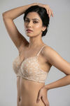 Zivame Padded Regular Wired 3/4th Coverage Tshirt Bra - Skin Bouquet — thumbnail 5